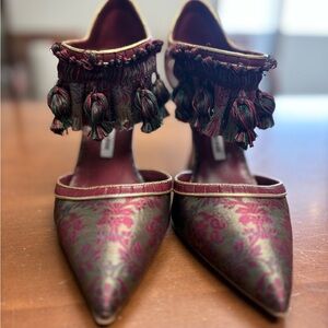 Manolo Blahnik Floral Heels